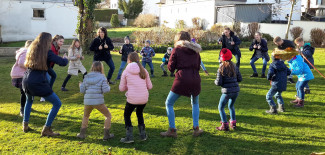 mit Teamern im Garten